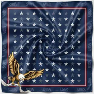 huehue Stadium Siren Collection - USA Edition Silk Scarf Top & Bandana | 48cm*48cm
