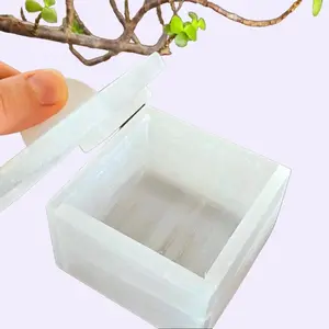 Selenite Crystal Jewerly Box, Selenite Crystal Charging Station, Decorative Jewelry Box, Selenite Jewelry Organiser