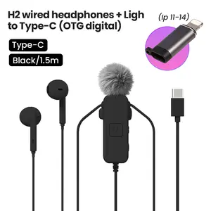 Bluewow Digital Sound Card Karaoke USB-C In-Ear Headphones with Monitoring, Voice Changer for Live Streaming, Studio-Quality Recording Audio