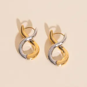 Infinity Chunky Rounded Huggie Hoop