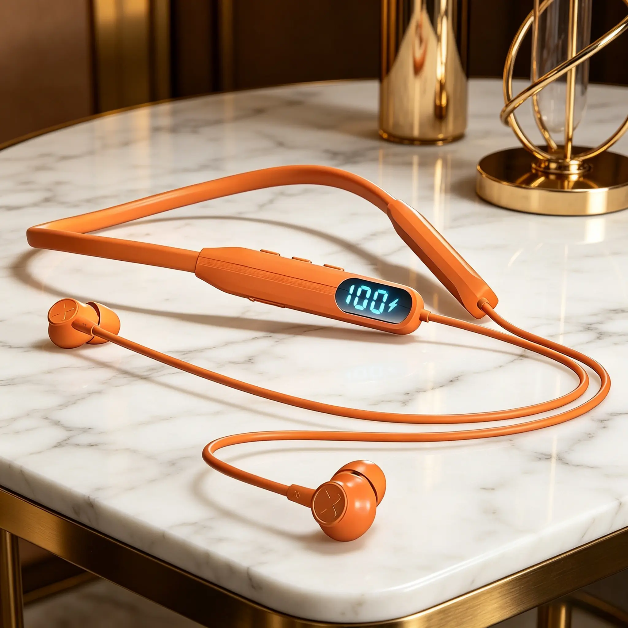 Bluetooth Neckband Earbuds Headphone - In-Ear, Durable Silicone, All-Metal Diaphragm, 12H Battery, MP3 Card Support, Smart Button Controls, Fast USB-C Fastcharging, Secure Fit, Gaming Mode, Stable Connection for Sports, Leisure, Tablet Compatibility, Neck