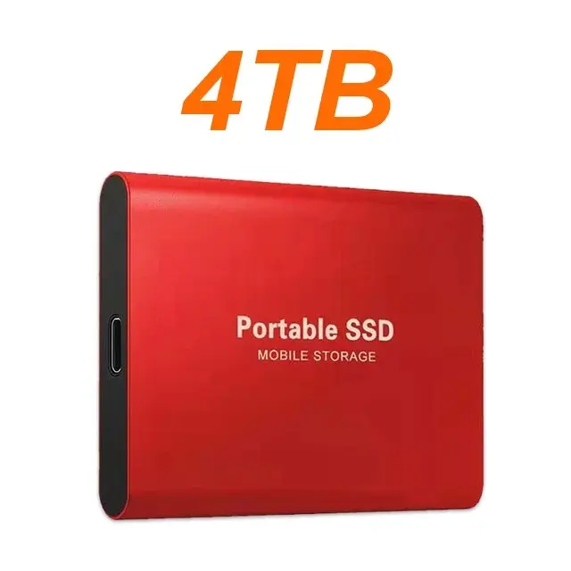 Portable Aluminum Alloy Large Capacity SSD Drive, USB3.2 Type-C High Speed External Solid State Disk, Fast Backup Quiet Operation Mobile Storage for PC, MAC Trading Card Collections