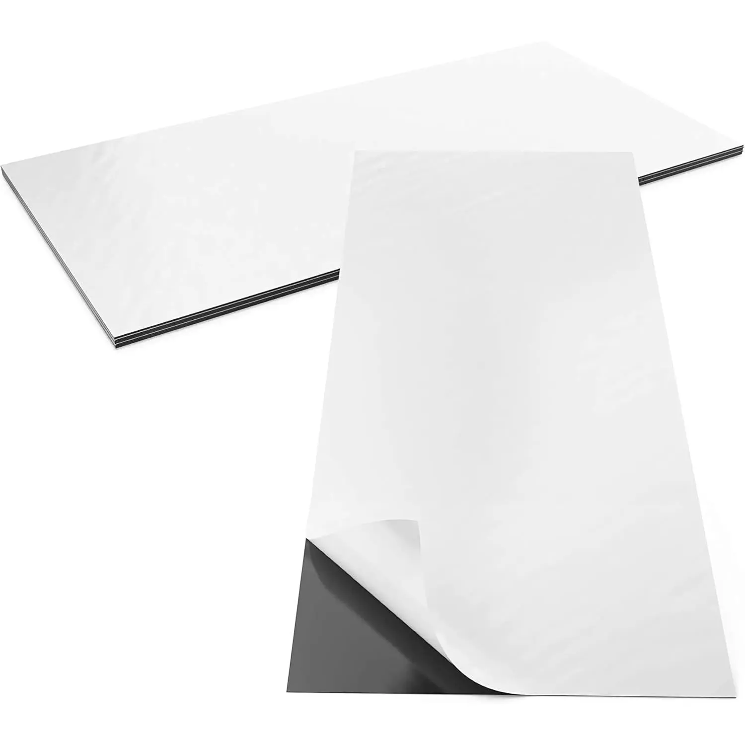 2-Pack Cut-to-Size 4x12in Automotive Sticker Magnetizer Sheets - Super Strong Magnet, Long Wearing for Highway Speeds, Weatherproof Strip Protects Bumper Paint, Easy Swap, Flexible, Universal Fit