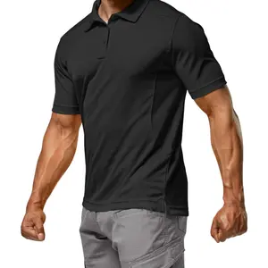 Men’s Lightweight Breathable Quick Dry Tactical Polo Shirt Short Sleeve UPF 50 Plus Outdoor Golf Performance