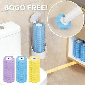 BOGO FREE disposable toilet brush refills, 36 pcs/set, 3-layer sponge toilet brush replacement heads, household cleaning tool for bathroom toilets, home accessories, home cleaning products, cleaning supplies, essential items for the home