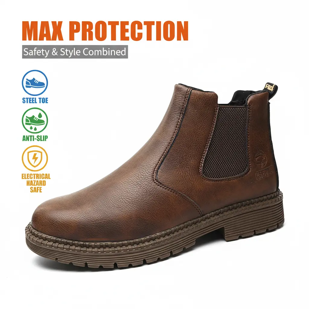 Anti-Smash Safety Sneakers, Unisex Water Proof Kitchen Work Shoes with Slip-Resistant Puncture-Proof Kevlar Midsole, Shoe, Footwear, Breathable Safety Shoe