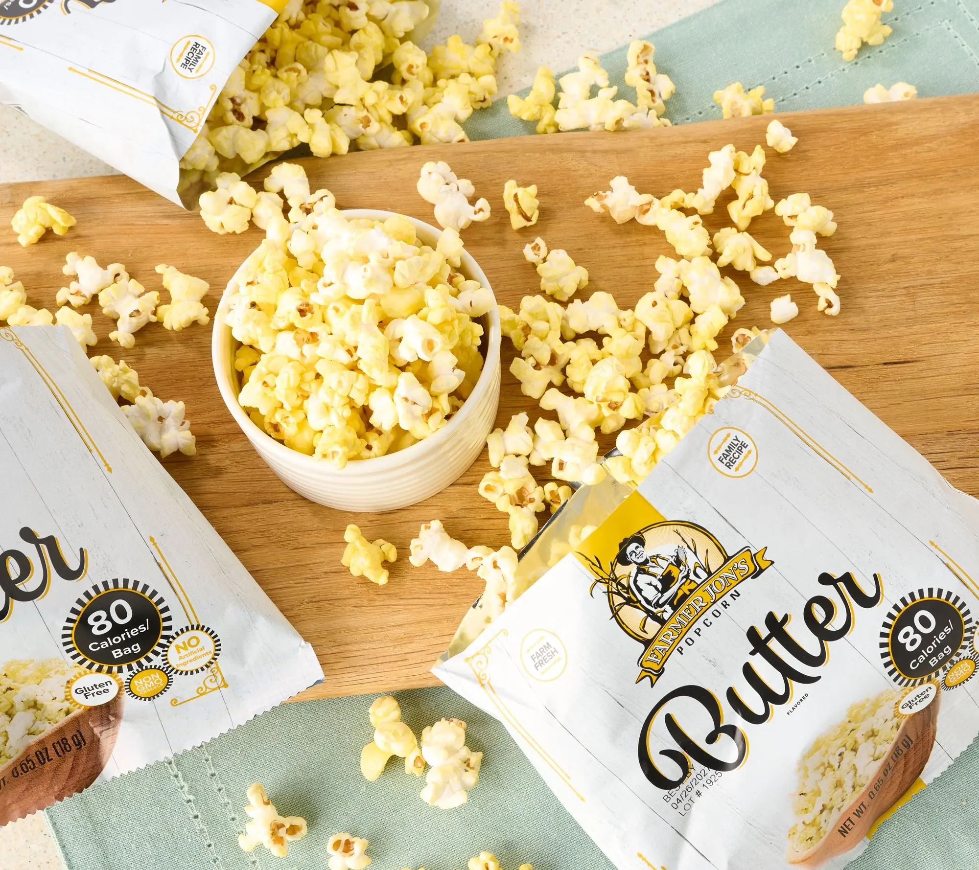Farmer Jon's (30) Single Serve Gourmet Popped Popcorn Bags