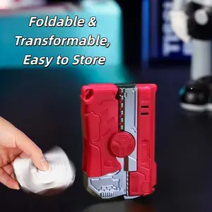 Unique Gift for Him: Foldable Gun Lighter with Fidget Spinner, Cool Windproof Gas Lighter for Boyfriend, Husband, Smokers