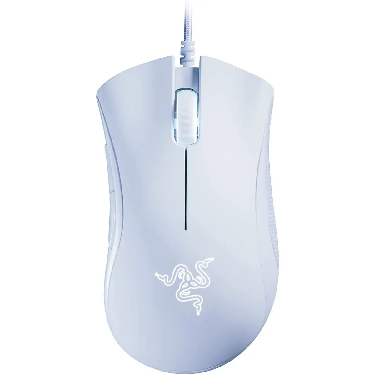 Razer DeathAdder Essential Ergonomic Wired Gaming Mouse, White | 6400 DPI Optical Sensor, 5 Programmable Buttons, Rubber Side Grips, Mechanical Mouse Switches