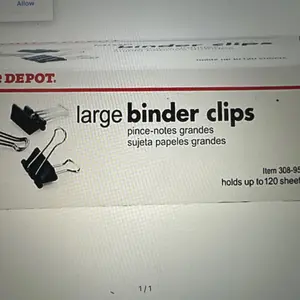 12 Large binder clip Metal
