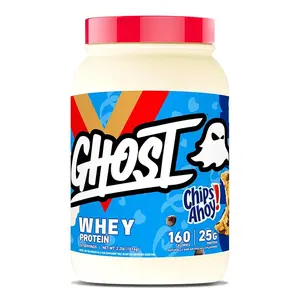GHOST 100% Whey Protein Powder - 2 lb, 26 Servings - 26g Protein Per Scoop - No Amino Spiking - Gluten-Free - Made in USA - Fitness Supplement for Muscle & Lean Muscle Growth with Transparency, Protein Shake