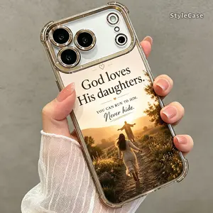 Jesus Christian Daughter of God Phone Case iPhone 17 16 15 14 13 12 11, Inspirational Sunset Faith Protective Cover DDSJ260627005