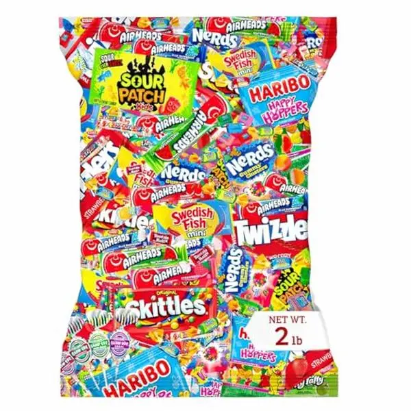 Bulk Candy Variety Pack - 2 lb Candy - CandyBulk Individually Wrapped Candies - Candies - Pinata Filler Stuffers - PinataCandy Stuffers - CandyParty Favors - Mother's Day