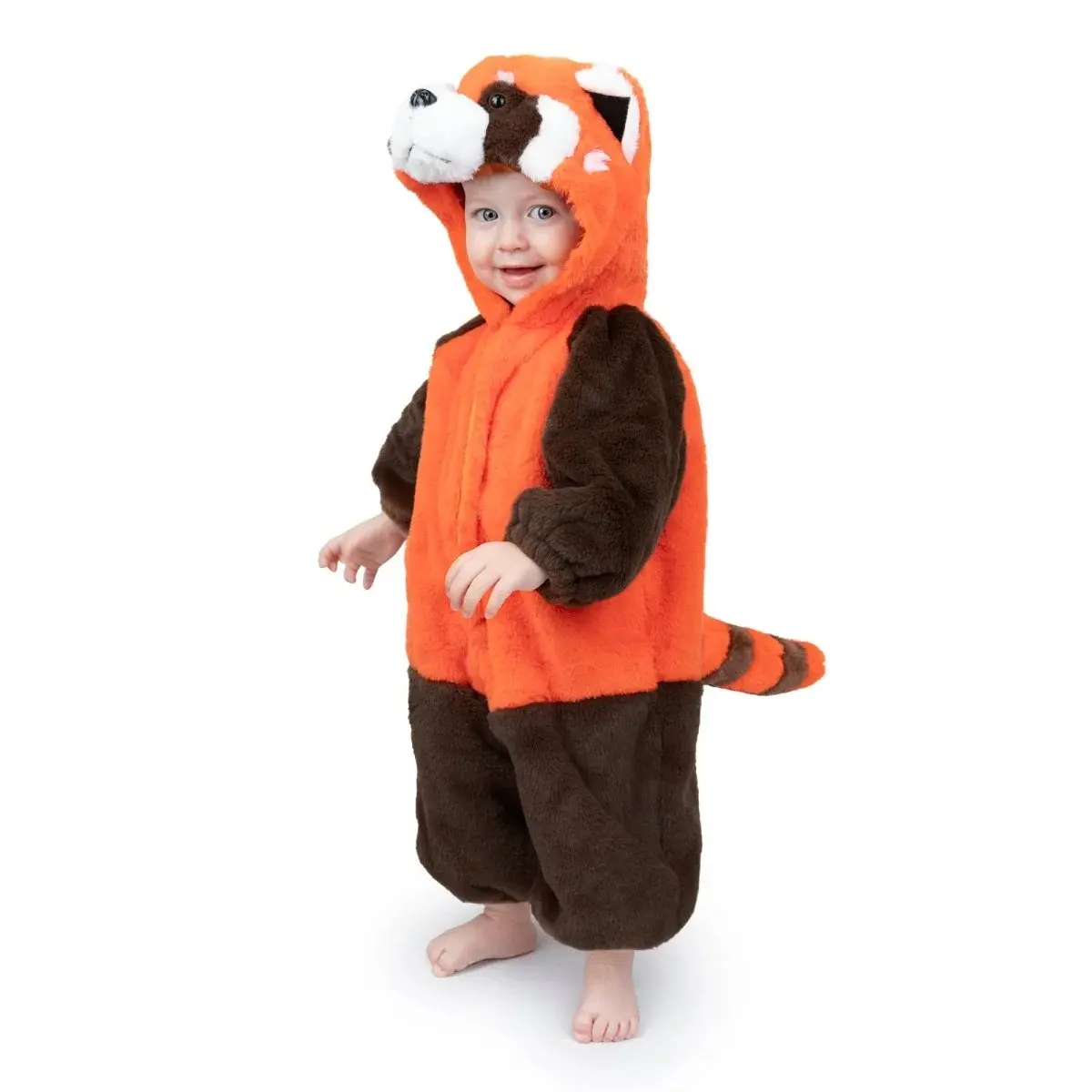Dress Up America 1245-S Panda Costume for Toddlers, Red - Small - Age 4-6, Panda Theme