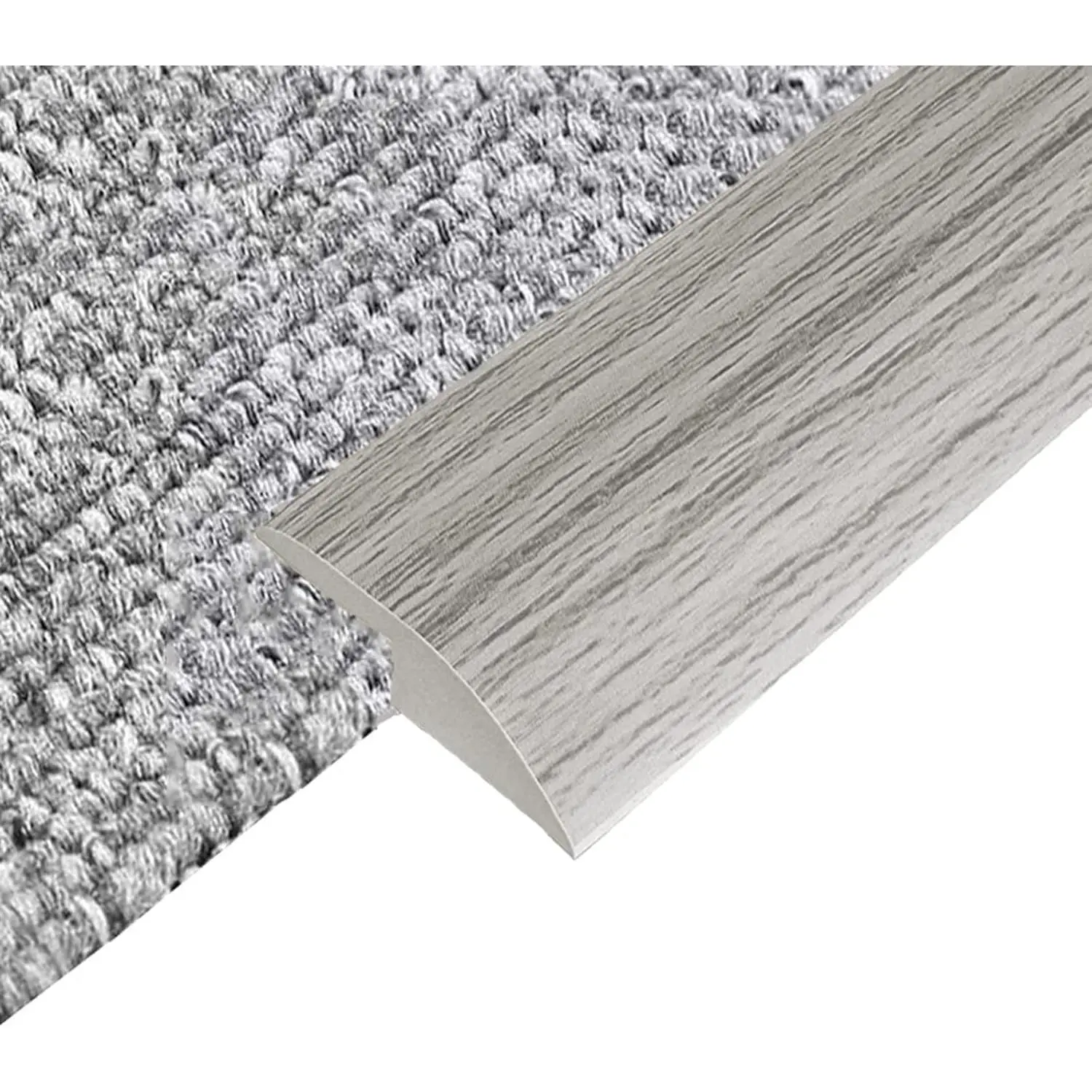 10Ft Floor Transition Strip, Self Adhesive Carpet Edging Trim Strip, Threshold Strips for Threshold Height Less Than 5 mm (Gray  Grain)