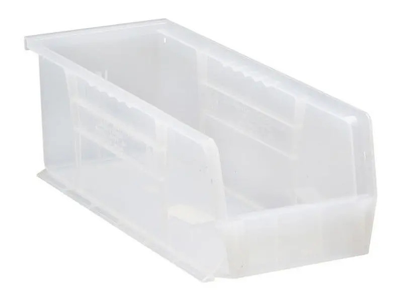 Quantum Storage QUS234CL Ultra Stack & Hang Bin, Clear - 14.75 x 5.5 x 5 in.