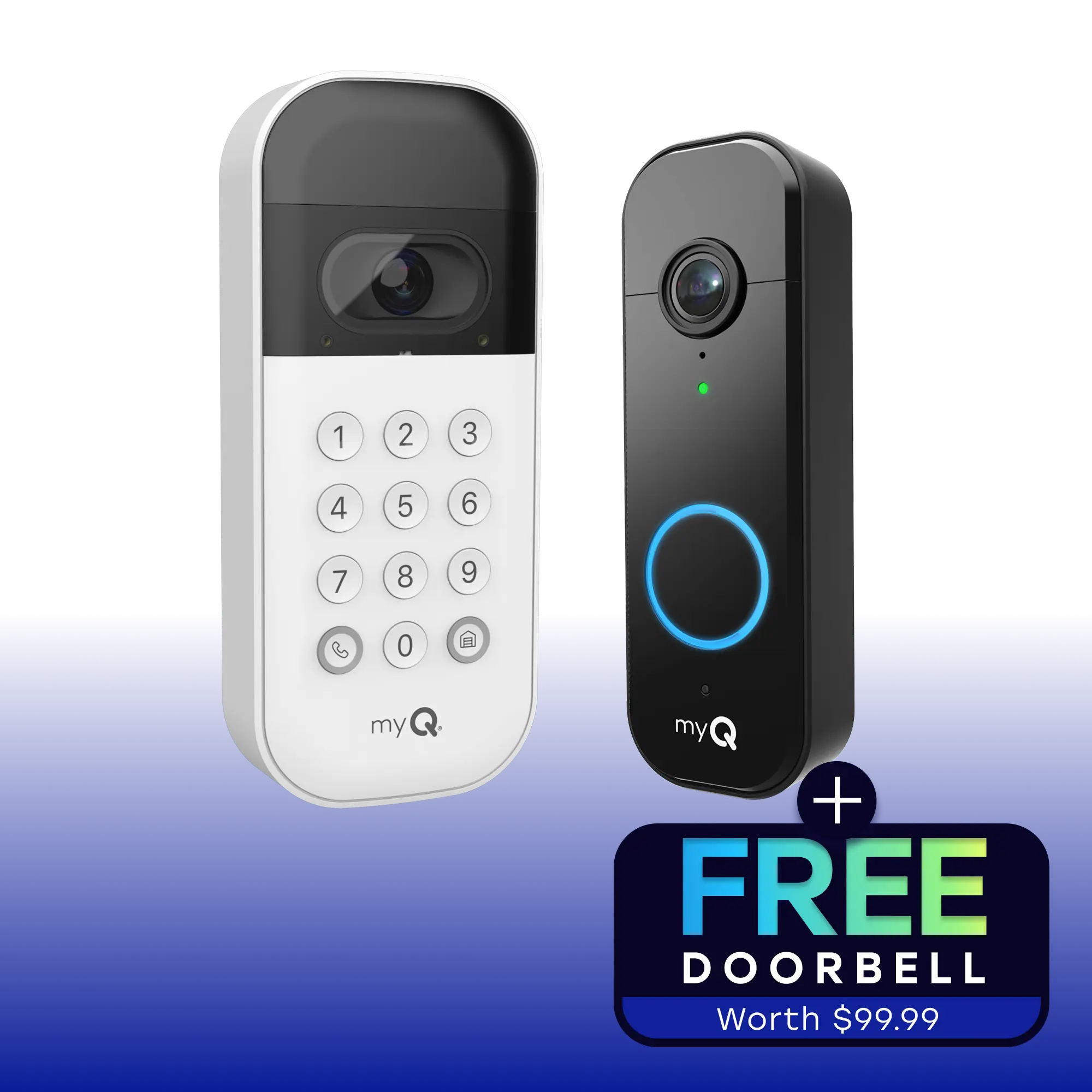 myQ Smart Garage Video Keypad + FREE Smart Video Doorbell 2K | TikTok Exclusive