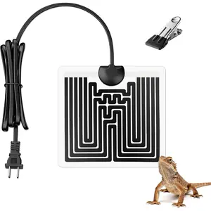 Reptile Heating Pad 6x5.5 Inch Under Tank Heater 5W Low Energy Graphene Heating Mat for Terrarium Safe Even Warming for Snake Lizard Gecko Turtle Frog Hermit Crab Plastic Glass Cages