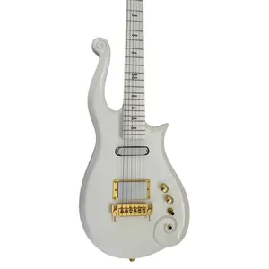 Super Rare Prince Cloud Sparkling Pearls White Electric Guitar Alder Body, Maple Neck