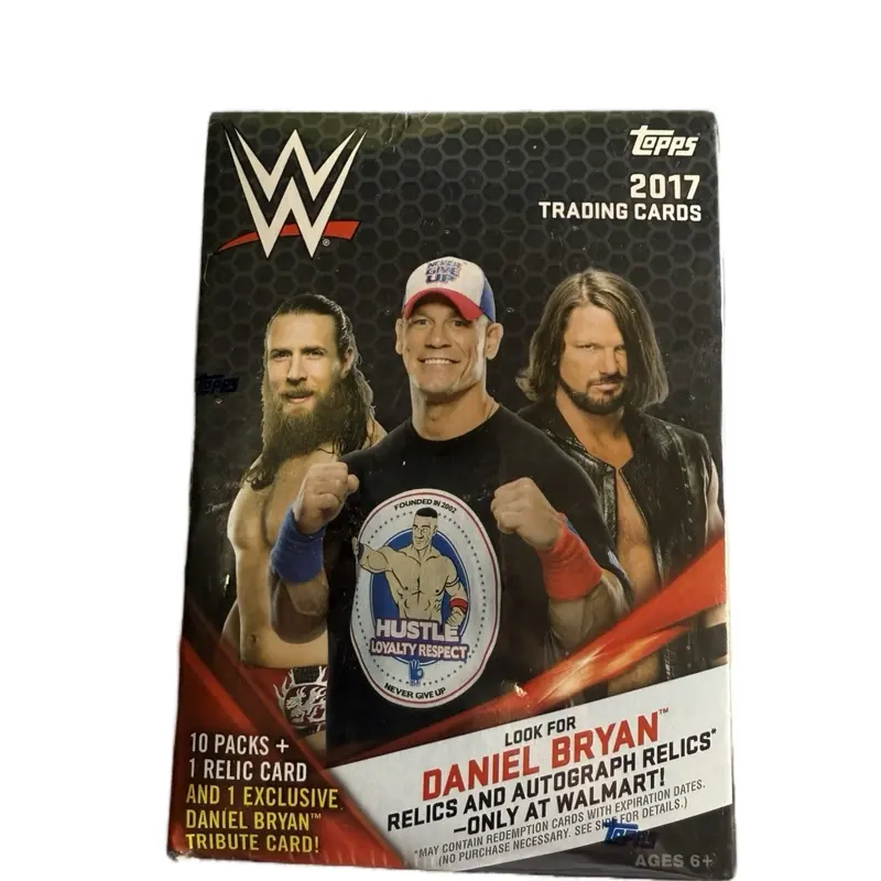 Topps 2017 WWE Trading Cards - 10 Packs & 1 Relic Card Featuring Daniel Bryan Tribute Card Exclusive at Walmart