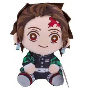 Demon Slayer Plush Doll Japanese Anime Peripheral Soft Toy Tanjiro Kamado Nezuko Figure, Adorable Collectible soft cuddly gift for Fans, Cute Stuffed Animal, Soft Stuffed Animal