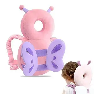 Fashion Backpack for Toddlers 0-3 Years Adjustable Straps Soft Breathable Cotton Lightweight Design Head Back Safety CartoonAppearance Unisex