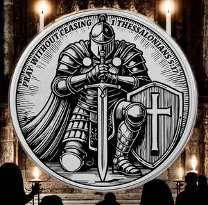 Prayer Warrior Challenge Coin – Full Armor of God  Christian Gift
