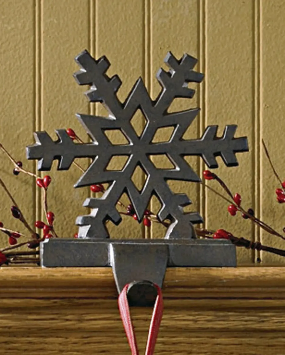 Snowflake Stocking Hanger - Black