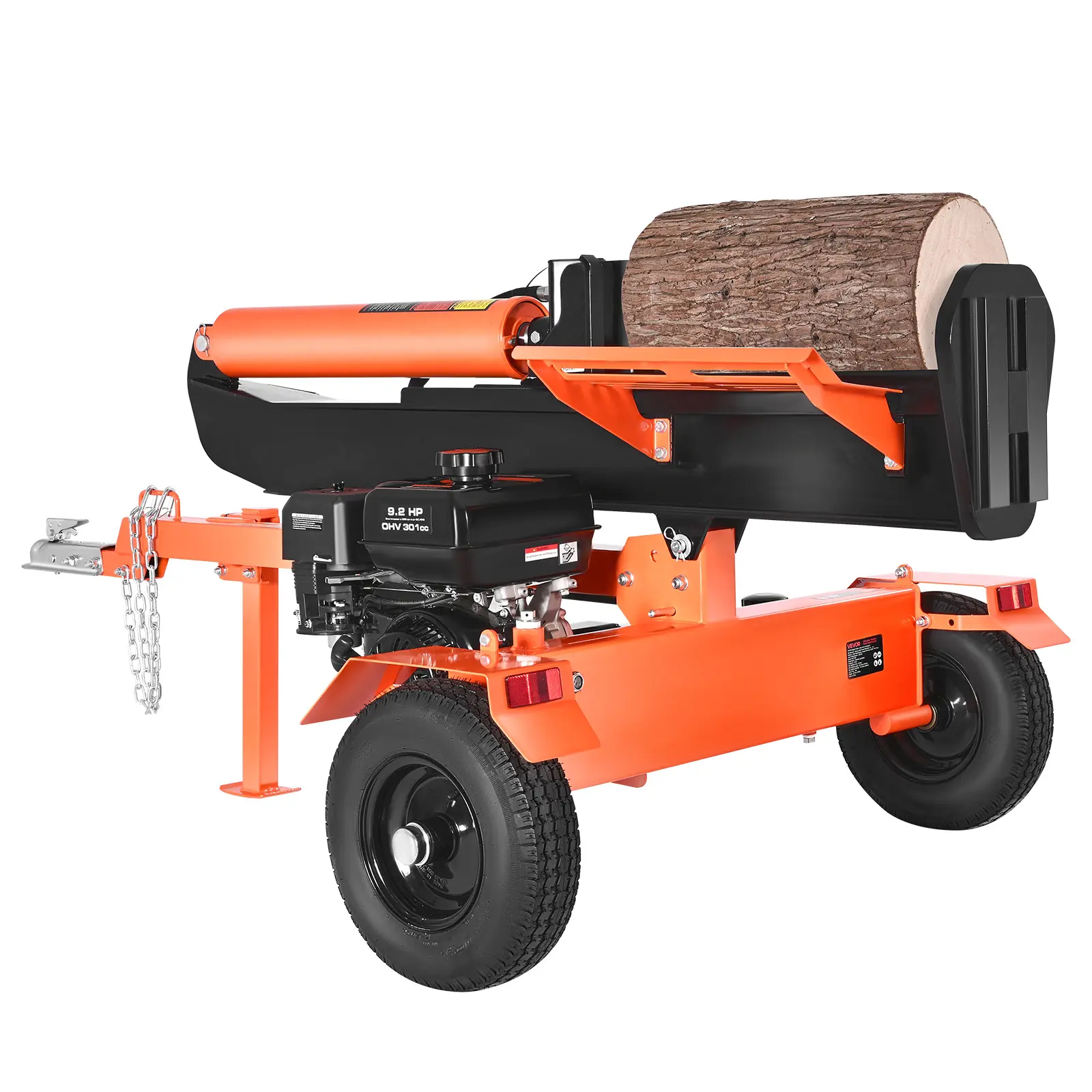 【SummerFinds】VEVOR 30 Tons Log Splitter, 306CC Engine, Powered Wood Splitter with 2" Ball Coupler, Auto Return, Vertical & Horizontal Mode, Firewood Splitting Wedge Machine for Forestry Harvest