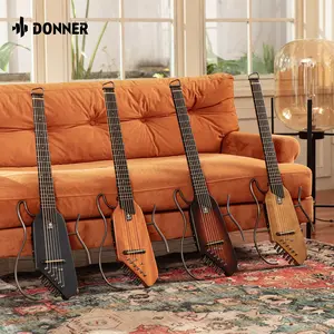 【Limited time deal】Donner HUSH-I Acoustic-Electric Guitar Kit for Travel Silent Practice