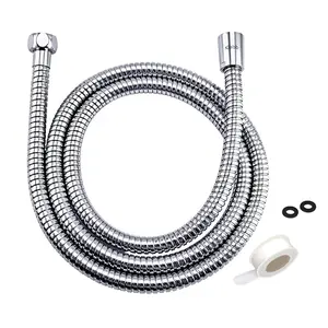 96 Inch Extra Long Shower Hose 304 Stainless Steel with Brass Connectors & Waterproof Washer High Performance Flexible Durable Replacement Hose Rain Showerhead shower head shower head combo set