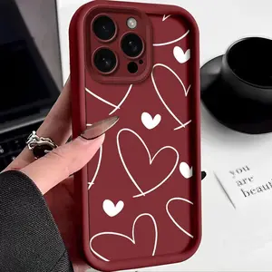White Heart Simple Mobile Phone Case For iPhone17 16 15, 14, 13, 12, 11 Pro Max,Plus, iPhonexs, , XS MAX,16E,17Air  -  For Iphone Users - Stylish & Protective drop-tested phone case