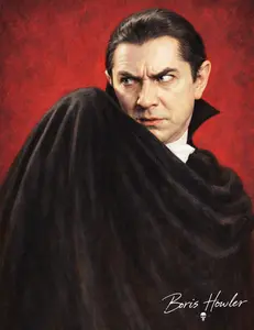 Boris Howler BELA LUGOSI DRACULA 8.5X11 Art Print SIGNED CLASSIC MONSTER HORROR