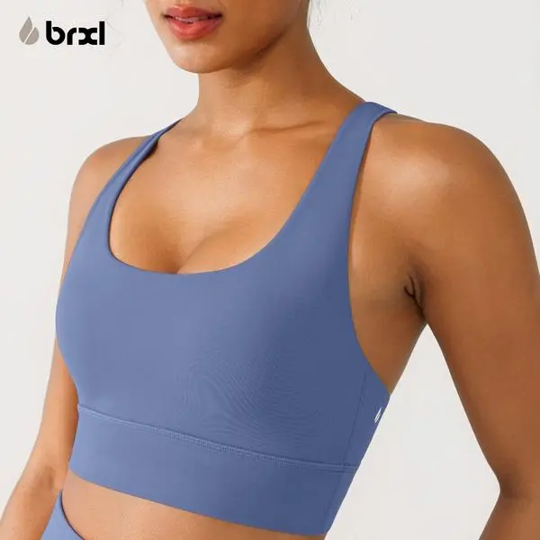 BRXL【Discount for live】Women's Camisole Sports Bra Fitness Exercise Padded Yoga Top Cross Over Shoulder Strap Workout Clothes Activewear-brxl-1