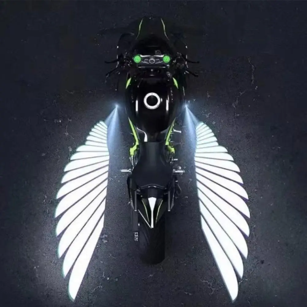 2pcs Angel Wings Welcome Light For Motorcycle LED Underbody Light Projector Decorative Atmosphere Light Accessories 2024