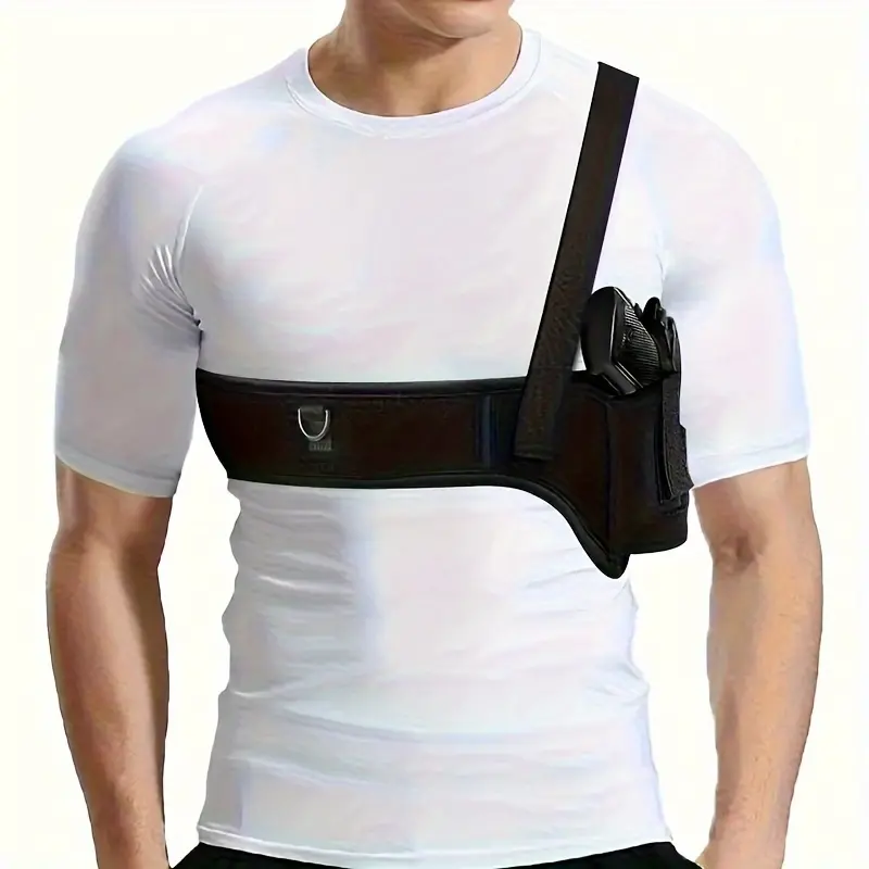 Quick Draw Shoulder Holster Universal Shoulder Carry Gun Holster Tactical Holster Quick Extraction Invisible Design Unisex Suitable for Chest or Belt Rubber Material Ideal for Hunting and Fishing Suitable for 9 LCP, LC9, Sig P365 Compact etc vintage strap