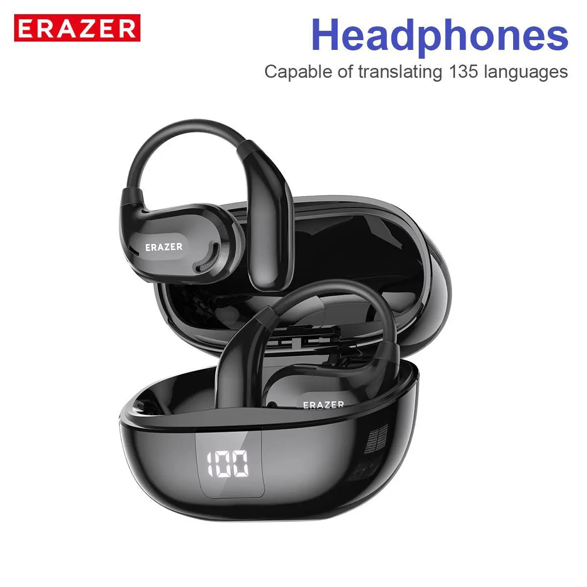 Erazer Xt66pro Ows Wireless Bluetooth-compatible Earbuds, Real-Time Translation in 135 Languages, Supports Music Calls and Sports, Waterproof Sports Earphone, Wireless Earphones
