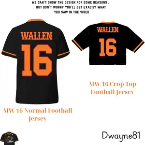 M.W Music Country Football Jersey, Unisex Tee