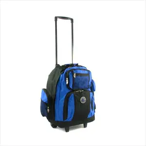 212 MAIN Convertible Casual Travel Rolling Backpack - Airline Approved, Rolling Base, Zip Closure, Deluxe Roll-Away, Royal Blue (Model 738131-BLU)