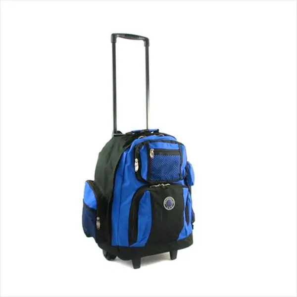 212 MAIN Convertible Casual Travel Rolling Backpack - Airline Approved, Rolling Base, Zip Closure, Deluxe Roll-Away, Royal Blue (Model 738131-BLU)