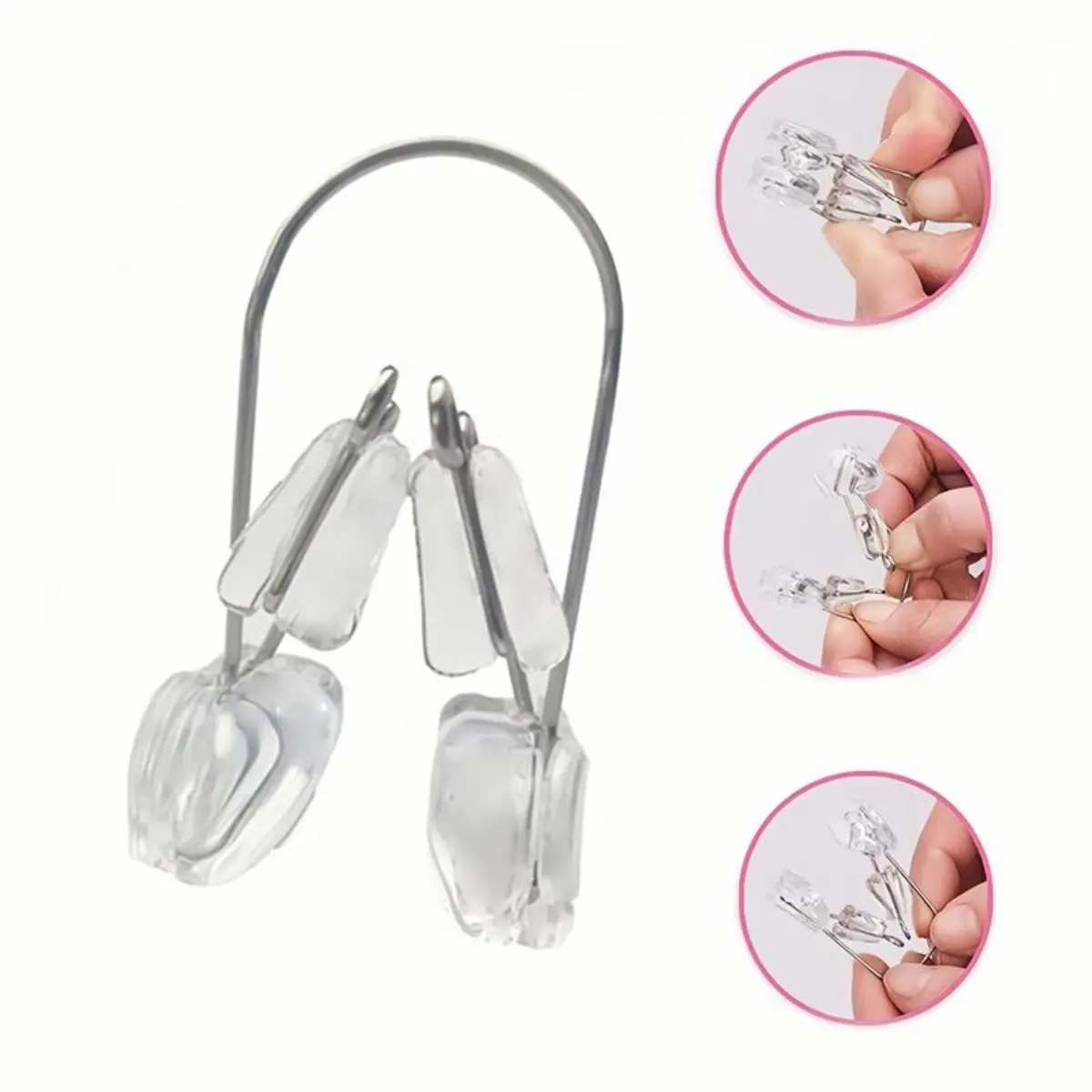 Reusable Ice Roller-Nose Shaper Duo Set - Adjustable, Fragrance-Free Transparent Beauty Tool for Puffiness Reduction, Gentle Soothing, Daily Contouring (Chill Before Use), Nose Shaper Beauty Tool