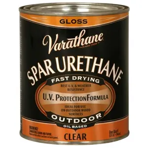 Rustoleum  1 Quart Crystal Clear Spar Urethane Exterior Oil Based Gloss, Brush Stroke-Free