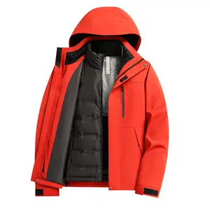 Outdoor jacket winter down jacket liner three-in-one waterproof jacket
