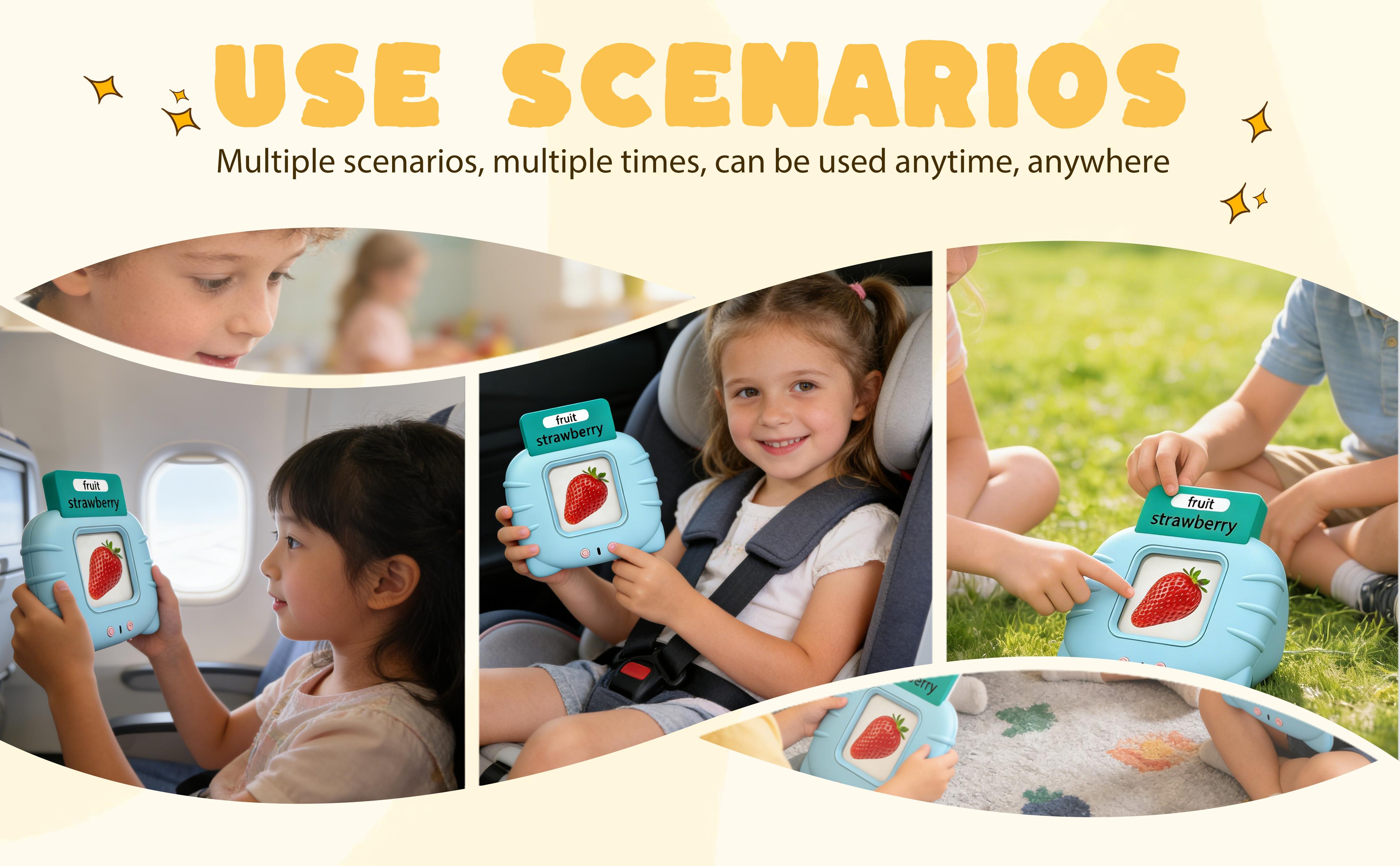 Interactive Voice Card Early Education Learning Machine - Bilingual English and Spanish Vocabulary Flashcards for Kids - Educational Toy to Enhance Preschool Cognitive Development.