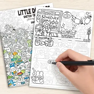 Stress Relief Doodle Coloring Book, Cute Pattern Sketch Tracing & Coloring Pages, Relaxing Creative Activity Book for Anxiety Relief & Mindfulness, Creative Outlet