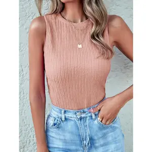 Textured Round Neck Tank