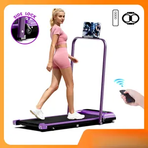 Incline treadmill with handrails – remote control and LED display, weight capacity 265 lbs, dual shock absorption, wide running belt, compact design, ideal for indoor workouts, easy to store and use, Treadmills For Home, At Home Gym Equipment