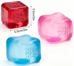Schylling NeeDoh Nice Cube Squishy - Slow-Rising Ice Cube Stress Ball for Kids & Adults