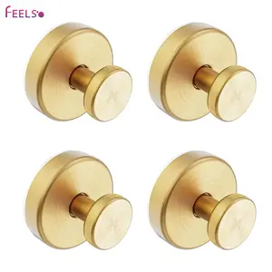 FEELSO 2/4 Pack Suction Cup Hooks for Glass Window,Removable Shower Hooks for Inside Shower,Metal Towel Hooks for Bathrooms
