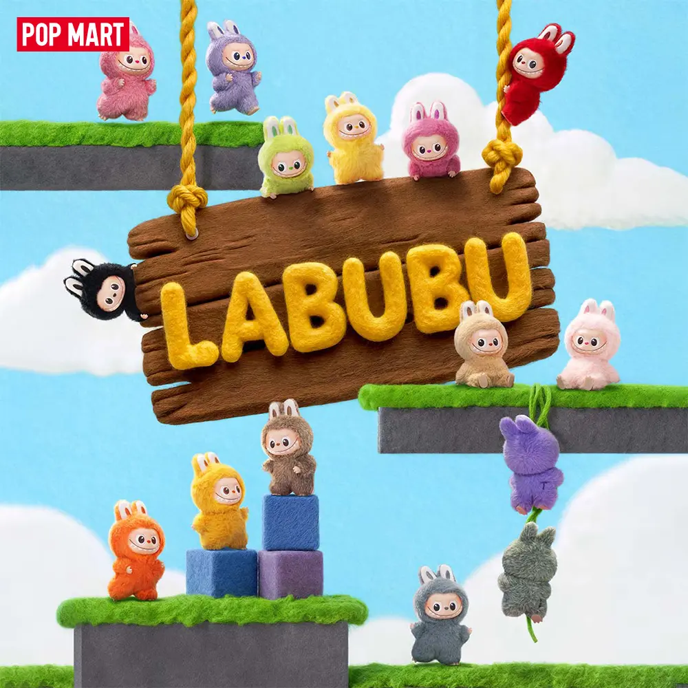 POP MART THE MONSTERS Pin for Love Series-Vinyl Plush Pendant Blind Box (N-Z), Labubu Collectible Toys-1.0 LABUBU Fun Toy